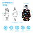 thumbnail image 3 of Game Controller Black Pattern Lamb Fleece Blanket Hoodies for Teens ,Teens Oversize Sherpa Wearable Hooded Blanket Sweatshirt with Super Pockets, 3 of 6