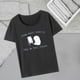 thumbnail image 3 of Camiseta con cuello redondo y letras de animales de dibujos animados para mujer, para senderismo, senderismo, calle M Yuyangstore Camiseta para mujer, 3 of 8