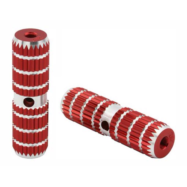 Alloy Pegs 661 24/26t W=1.10" l=4 1/2" Red. Pegs for bike, bicycles