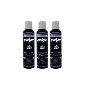 Edge Ultra Sensitive Shave Gel for Men, 3-Pack, 7 oz