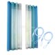 thumbnail image 1 of 2 Piezas Azul-tamaño M Voile Window Cortina Ojal Ancho Total 280cm Para Sa De Estar Con Cuerda Tiebacks De Sunnimix Panel de cortina de ventana transparente, 1 of 8
