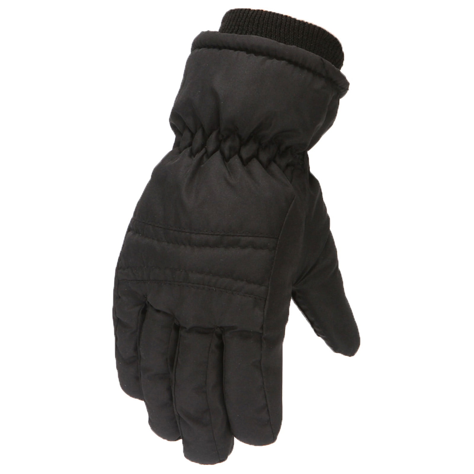 Winter Leather Gloves For Kids Boys Girls (7-12 years old) Snow Windproof Waterproof Mittens Outdoor Sports Skiing Riding Color Block Warm for Gifts