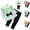 Green, variant on Mfakffe Girls 2‑Piece Outfit Set Long Sleeve Heart Print Ruffle Tunic Top & Solid Pants Fashion Casual Winter Daily Clothing