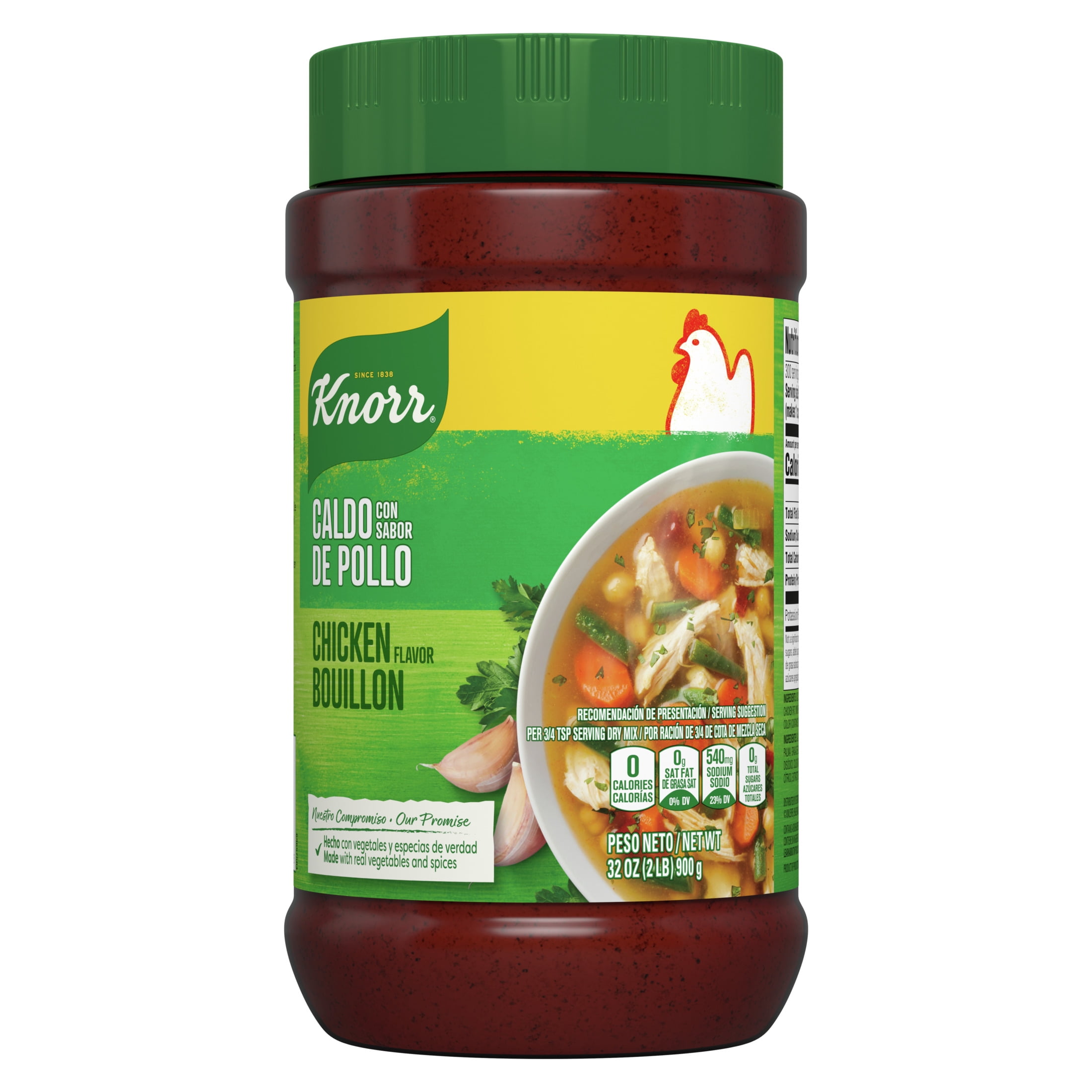 (3 pack) Knorr Shelf Stable Granulated Chicken Bouillon, 32 oz Jar