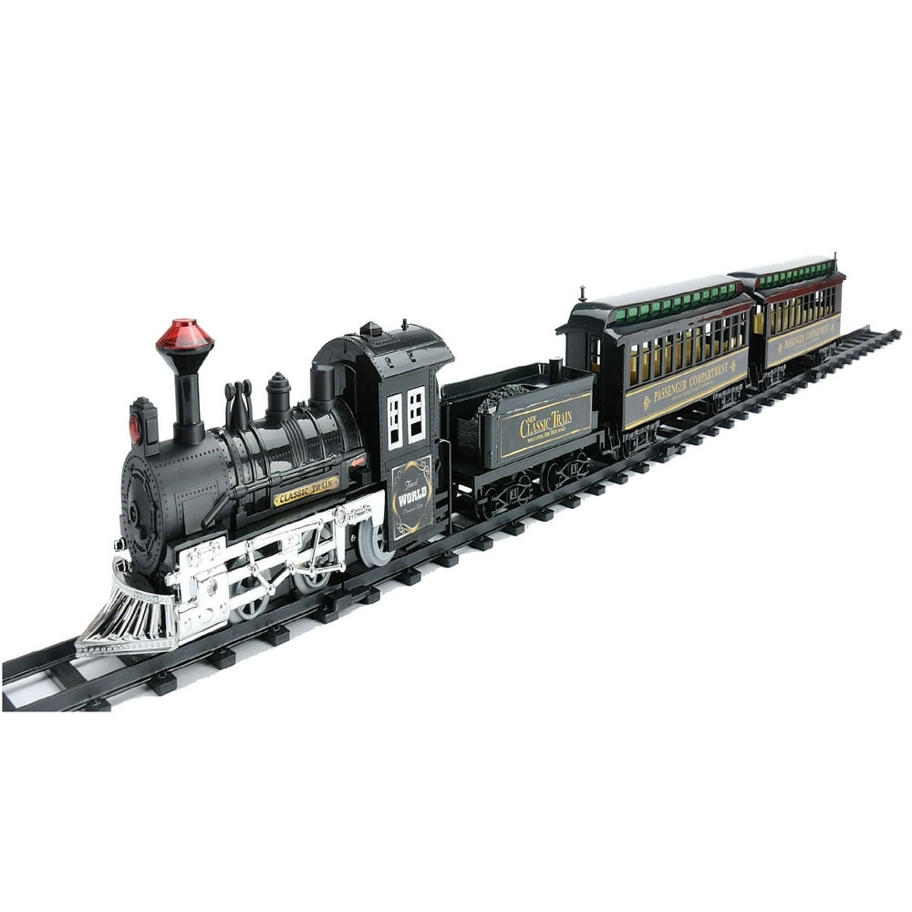 14Piece Battery Operated Lighted and Animated Classic Train Set with