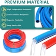 thumbnail image 3 of 3/4 Inch Niikappu Blue & Red PEX-B Pipe, 2 x 75 Ft (150 Ft) Pex B Tubing with a Pipe Cutter, 15PCS Fittings & 40PCS Rings(AB475139), 3 of 8