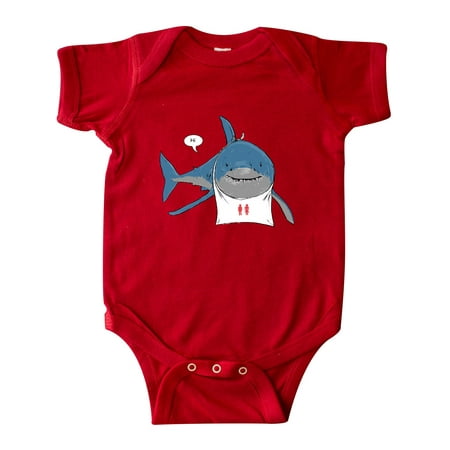 

Inktastic Shark Dinner Gift Baby Boy or Baby Girl Bodysuit