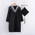 thumbnail image 4 of Juego de hermoso uniforme de graduación de punto fino, vestido de graduación elegante de poliéster con toque festivo para fotografía Z, 4 of 4
