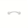 thumbnail image 1 of DOLOTTA 1Pc Surgical Steel Curved Barbell Eyebrow Rings Helix Tragus Lip Belly Button Piercing Rook Daith Earrings for Women Men, 1 of 5