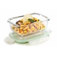 thumbnail image 1 of Contenedor rectangular alto de vidrio borosilicato Signora Ware Lock 'N' Store apto para microondas con tapa hermética | Tarro multiusos (180 ml, transparente, apto para alimentos), 1 of 2