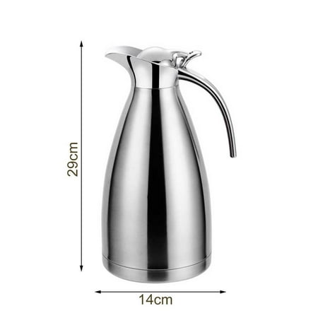 

Stainless Steel Thermal Bottle Coffee Tea Carafe 2L Double Wall Insulated Vacuum Flasks Travel Thermos Jug Water Pot Kettle