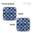 thumbnail image 2 of Multi-Size Leather Tray Four Corners Four Button Design Anti-Scratch Waterproof Convenient Cleaning Convenient Storage Indigo Moroccan Trellis Hand-Drawn Sketch_1 Medium, 2 of 8