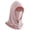 Lotus root pink color, variant on Men's Balaclava Summer Sun Shield with Detachable Neck Cover Lightweight Ice Silk for Camping Hiking