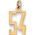 thumbnail image 1 of 14K Yellow Gold Small Elongated Number 54 Charm Made In United States les54, 1 of 4