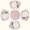 Placemats 3234, variant on Pastel circles abstract texture Round Table Placemats Set Of 5 Wedge Table Mats Washable Heat Resistant Place Mat For Dining Table Kitchen Farmhouse Restaurant