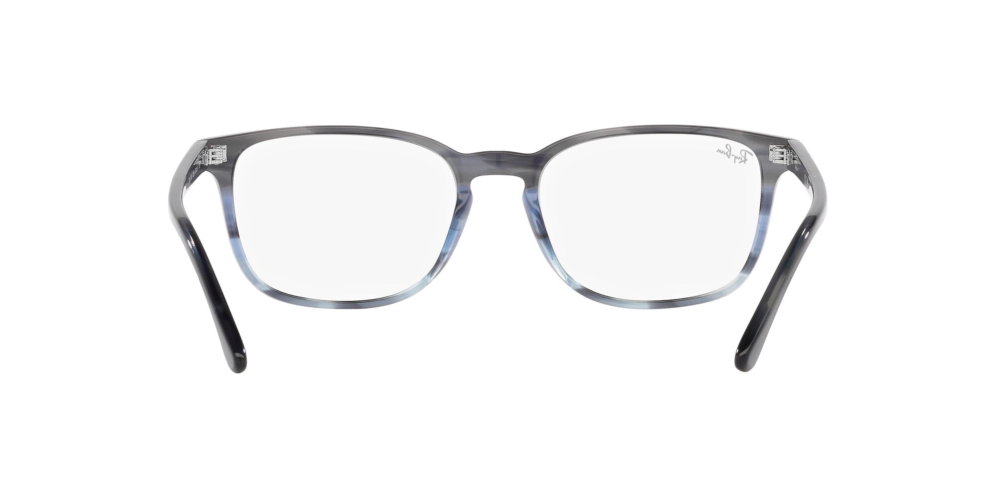 Ray-Ban Optics Glasses RB5418 Prescription Eyeglasses with Case, Striped Gray Gradient Blue with Demo Lens, Size 56