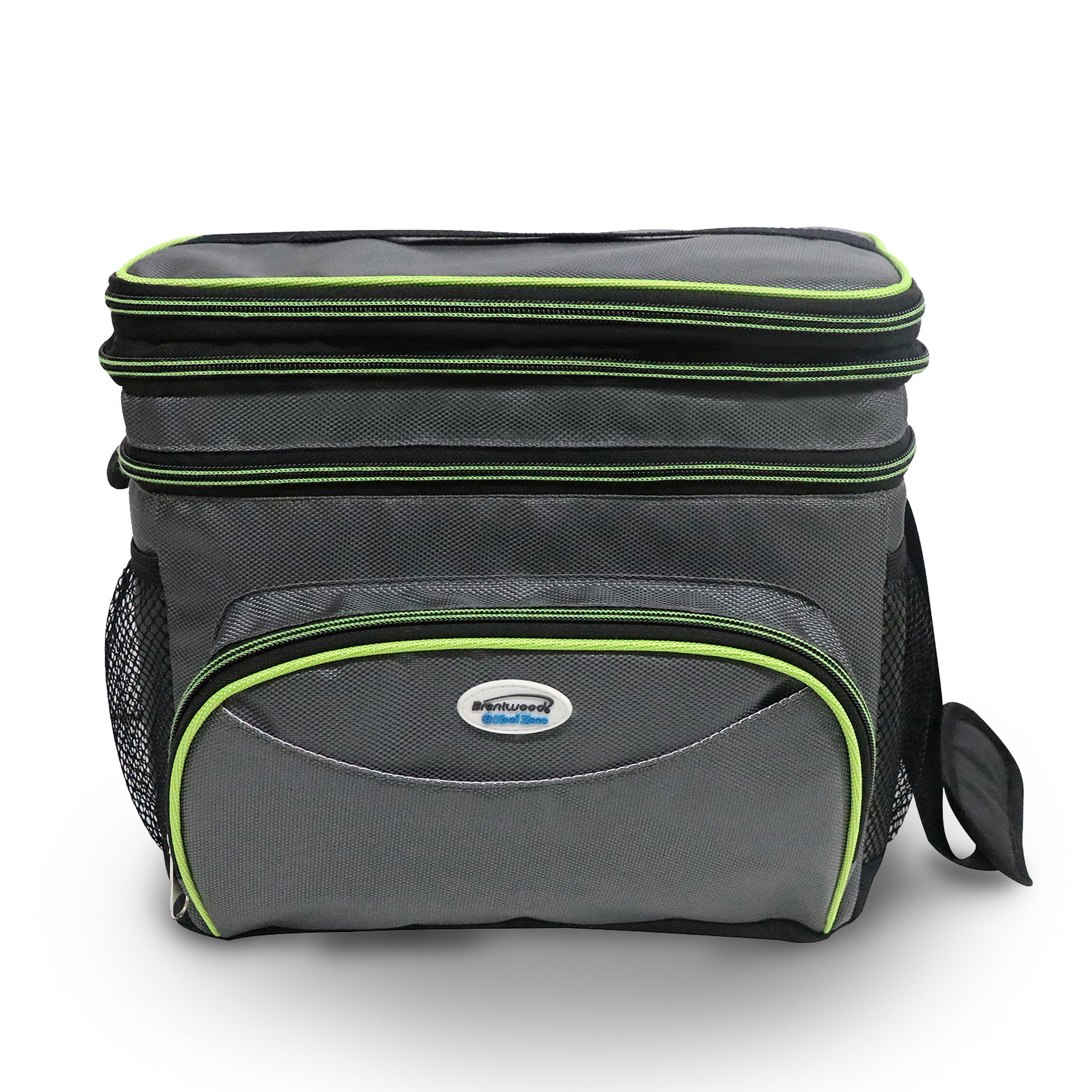 Cooler Bag 12 Can w/ Hard Plastic Ice Bucket-GREEN