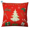 thumbnail image 2 of Deago Christmas Pillow Covers 18x18 Inch Christmas Decorations Holiday Decorative Throw Pillowcase Snowflake Linen Cushion Case for Home Decor, 2 of 7