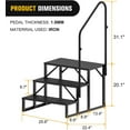 thumbnail image 7 of Camper Steps with Rail, 3 Steps, Bath Steps, Outside Steps, Portable Steps, Mobile Steps, Camper Steps, Caravan Steps, Dock Steps, 5Th Wheel, Camper Porch with Non-Slip Rail, 7 of 7