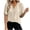 #329-Beige, variant on Summer Short Sleeve Womens Tops V Neck Loose Fit Solid Color Casual Blouses with Lace Trim and Swiss Dot Detail Soft Breathable Tops for Daily Wear