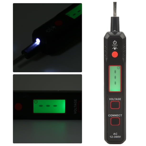Detector De Voltaje Eléctrico, Probador De Voltaje, Pluma, Ligero, Fácil Almacenamiento, 12-300 V CA, Función De Inducción ABS Para El Hogar
