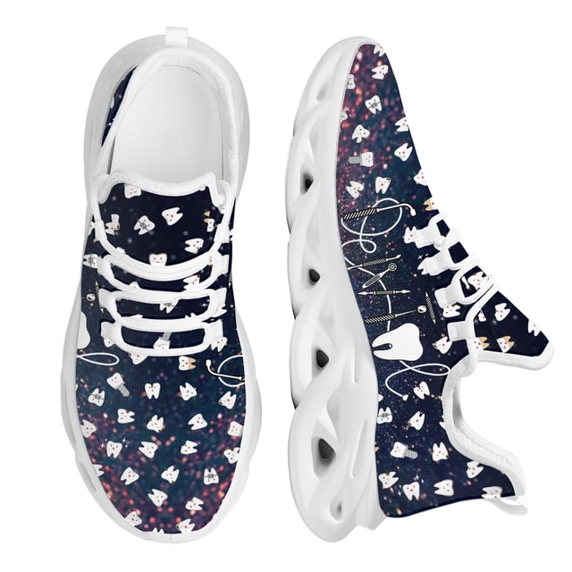 Zapatos planos de plataforma ligeros para mujer, de nuevo estilo, con diseño de cielo estrellado y dental oscuro, zapatillas de malla para mujer