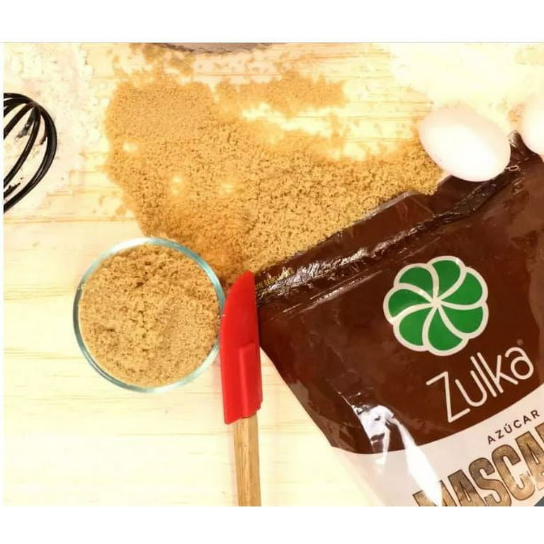 Zulka Raw Muscovado Sugar, 2 kg, Caramel Cane Flavor, Azucar de