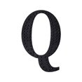 thumbnail image 2 of BalsaCircle 4" Black Solid Letter Q Self-Adhesive Rhinestones Gems Sticker, 2 of 5