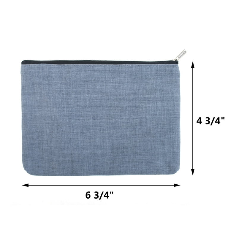 BankSupplies Canvas Zipper Bags, 12W x 9H, Set of 4