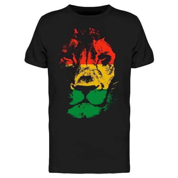 Lion Head Rasta Colors Tee Men's -Image by Shutterstock