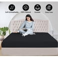 thumbnail image 4 of Couture Charm Twin-XL (39"x80") Fitted Sheet - Bottom Sheet Fits Upto 10-12" Deep Pocket - Soft 600-TC Egyptian Cotton - Easy Care -1 Fitted Sheet Only (Solid, Black), 4 of 4