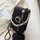 thumbnail image 1 of Bolso pequeño para teléfono móvil, bolso bandolera con cadena de perlas, estilo occidental, a la moda, para mujer, para verano, 1 of 6