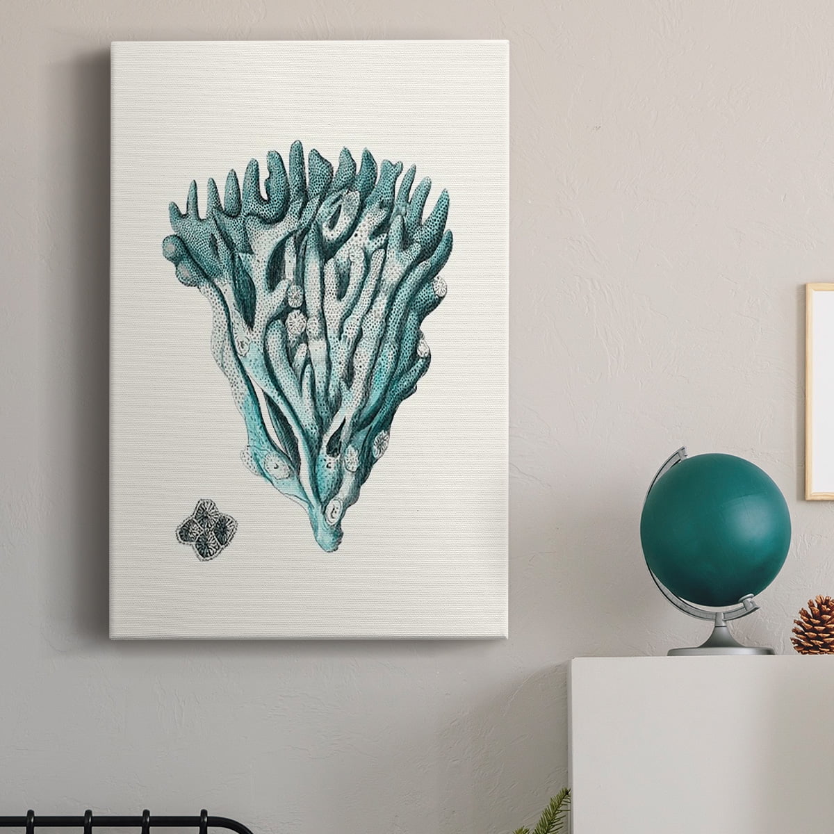 Antique Coastal Coral X Premium Gallery Wrapped Canvas - Ready to Hang