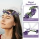 thumbnail image 4 of Diadema floral, tocado, simulación, guirnalda de flores de lavanda, corona, corona de pelo para festivales, fiestas, vacaciones, toma de fotos, 4 of 6