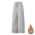 thumbnail image 4 of Yteetum Men's Baggy Sweatpants Wide Leg Drawstring Elastic Waist Workout Gym Pants Man Fall Winter Solid Loose Comfy Straight Running Athletic Trousers, 4 of 8