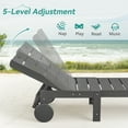 thumbnail image 3 of Dycanpo Chaise Lounge Chair Outdoor, with Adjustable Backrest & Wheels, Red, 3 of 8