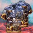 thumbnail image 5 of Camisa con estampado de vaquero occidental para hombre, blusa de manga corta con estampado de caballo en 3D, ropa masculina de gran tamaño estilo vintage, blusa informal y cómoda con cuello, 5 of 5