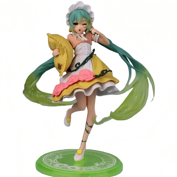 Figuras ornamentales Hatsune Miku Anime Somnoliness de PVC, tamaño mediano