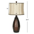 thumbnail image 3 of SAFAVIEH Santa 28 in. Brown Resin Table Lamp with Beige Polyester Shade, Set of 2, 3 of 7