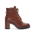 thumbnail image 2 of VINCE CAMUTO Womens Brown Comfort Donenta Almond Toe Stacked Heel Lace-Up Leather Hiking Boots 6.5 M, 2 of 4