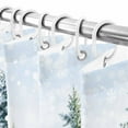 thumbnail image 5 of Christmas Shower Curtain, 48" x 72", Blue Plaid Xmas Gnome Pine Tree Box Snowflakes Waterproof Bathroom Curtain Washable Shower Curtain Set with 12 Hooks, 5 of 6