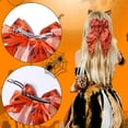 thumbnail image 6 of Under $4 Halloween Headbands for Women Halloween Costume Headwear Bows Cute Pumpkin Ribbon Large Witch Clips Day Of The Dead Party Hair Accessories, 6 of 7