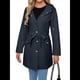 thumbnail image 2 of Chaqueta Impermeable con Capucha Clásica para Mujer, con Cinturón y Cordón para Actividades Al Aire Libre, Cortavientos Azul Oscuro XXXL, 2 of 10