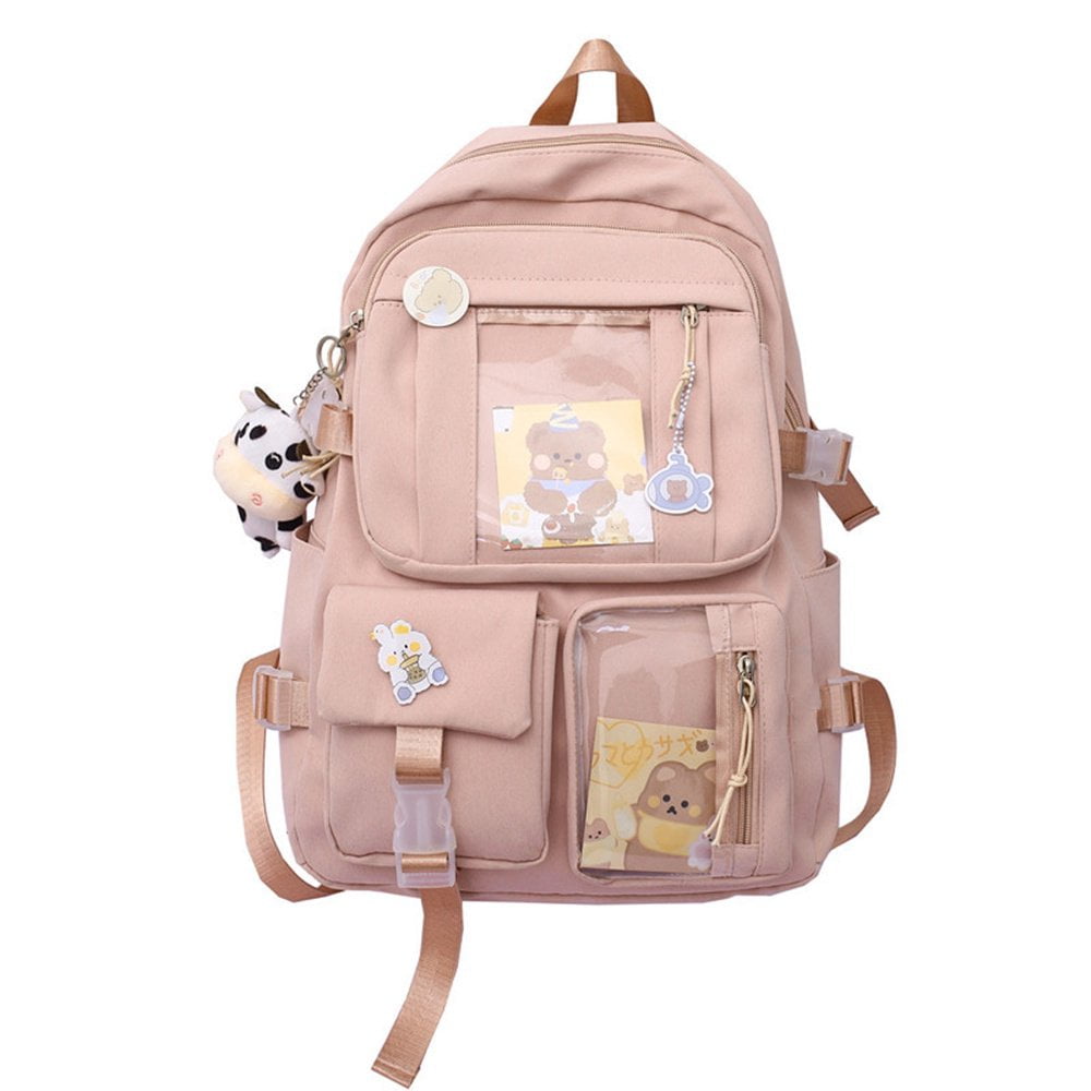 Kawaii Backpack Cute Girl s Backpack Waterproof Multi Pocket School Backpack Pink