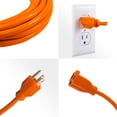 thumbnail image 4 of GE Indoor/Outdoor 50ft. Grounded Heavy Duty Extension Cord, Orange, 51926, 4 of 9
