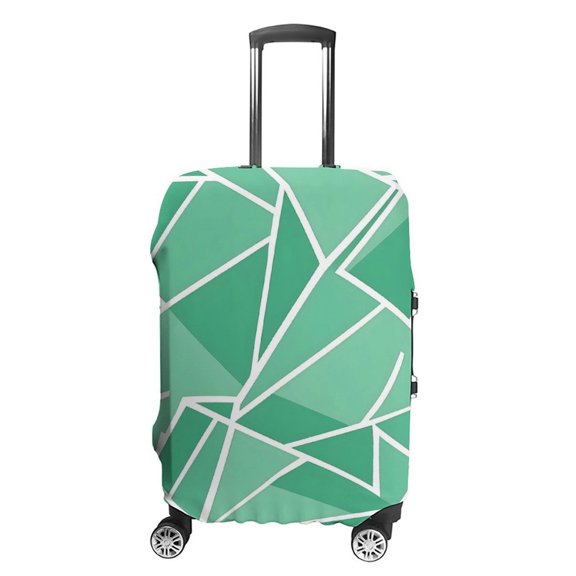 Luggage Bag Cover Is Durable And Washable It Has Double Stitching On All Sides There Are Two Openings On The Top For Travel Small LightSeaGreen Geometric Lines_1