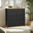 thumbnail image 2 of SortWise 10 Drawer Dresser for Bedroom, Tall Dresser with Wooden Top & Metal Frame, TV Stand Furniture Storage Tower Chest of Drawers, Black, 2 of 8