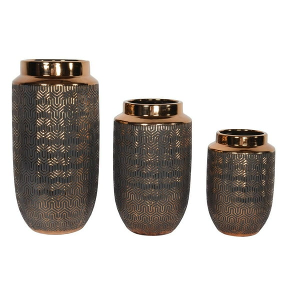 AFD Set of 3 Copper illusion Vases