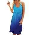 thumbnail image 2 of SMihono Robe d'Été pour Femmes Grande Taille Mode Robes d'Été Imprimées Décontractées Sans Manches Vacances Plage Mini Robe, 2 of 4