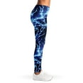 thumbnail image 4 of Blue Electric Lightning Print Leggings Sexy Yoga Leggings For Women., 4 of 5
